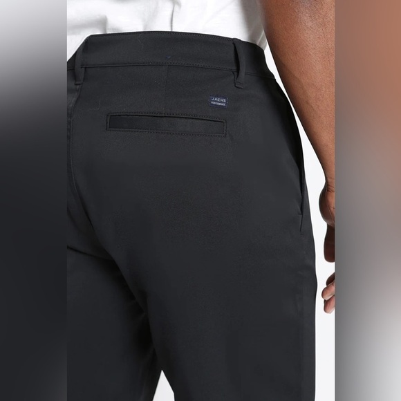 JACHS New York black performance tech shorts size 36 flat front uniform - Picture 2 of 4